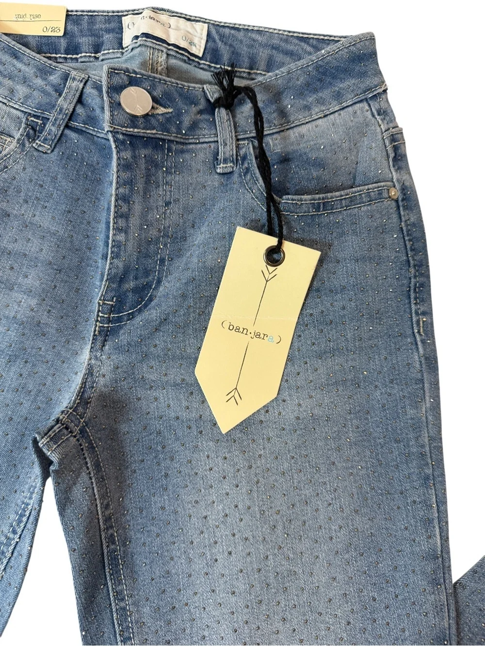 Ban.Jara Blue Skinny Jeans Size 0/23 High Rise Stretch Denim Pants.